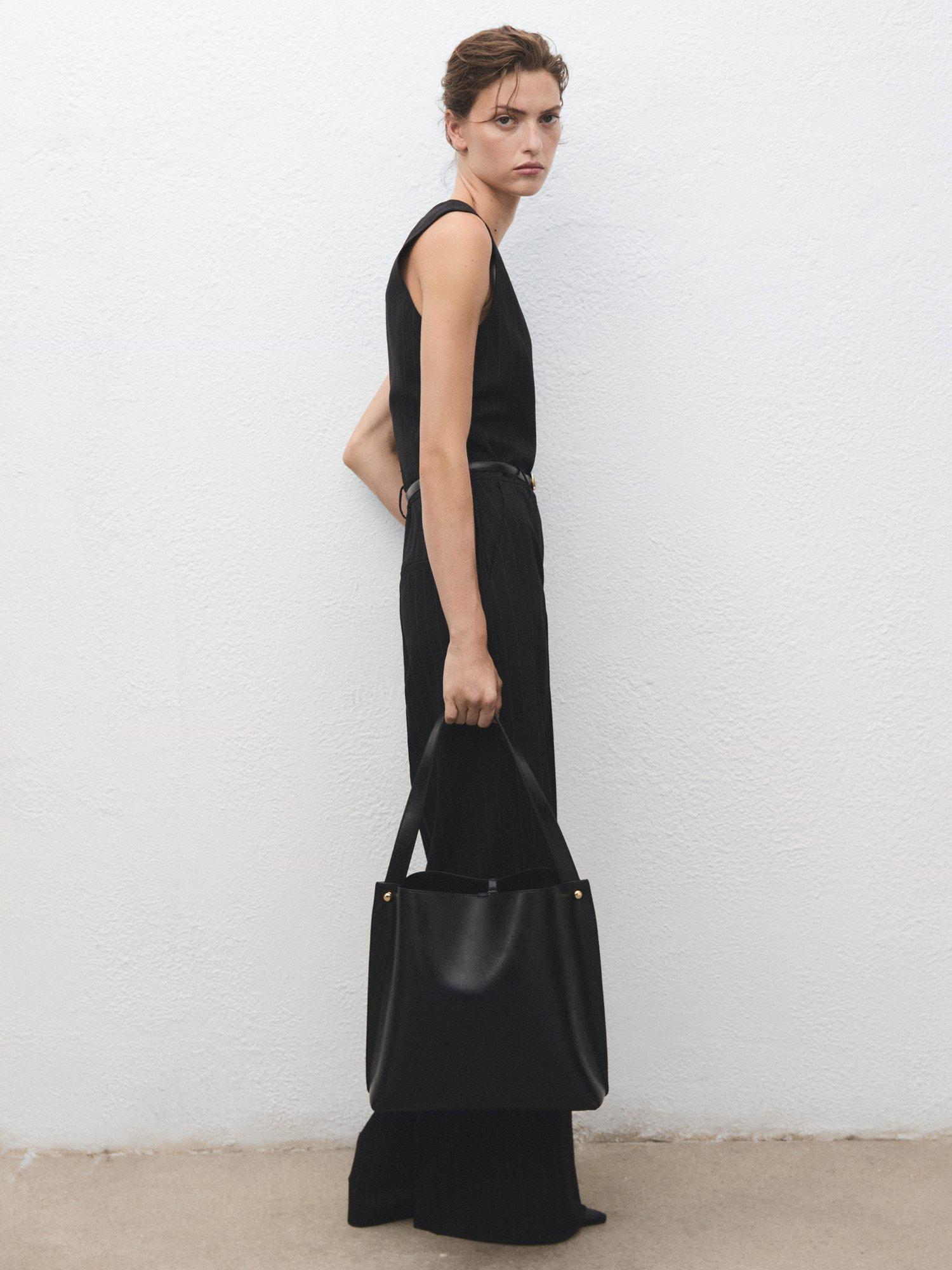 Product image 7 of 9, which shows Mango Yoli Pinstripe Tailored Jumpsuit, Navy, XXXL