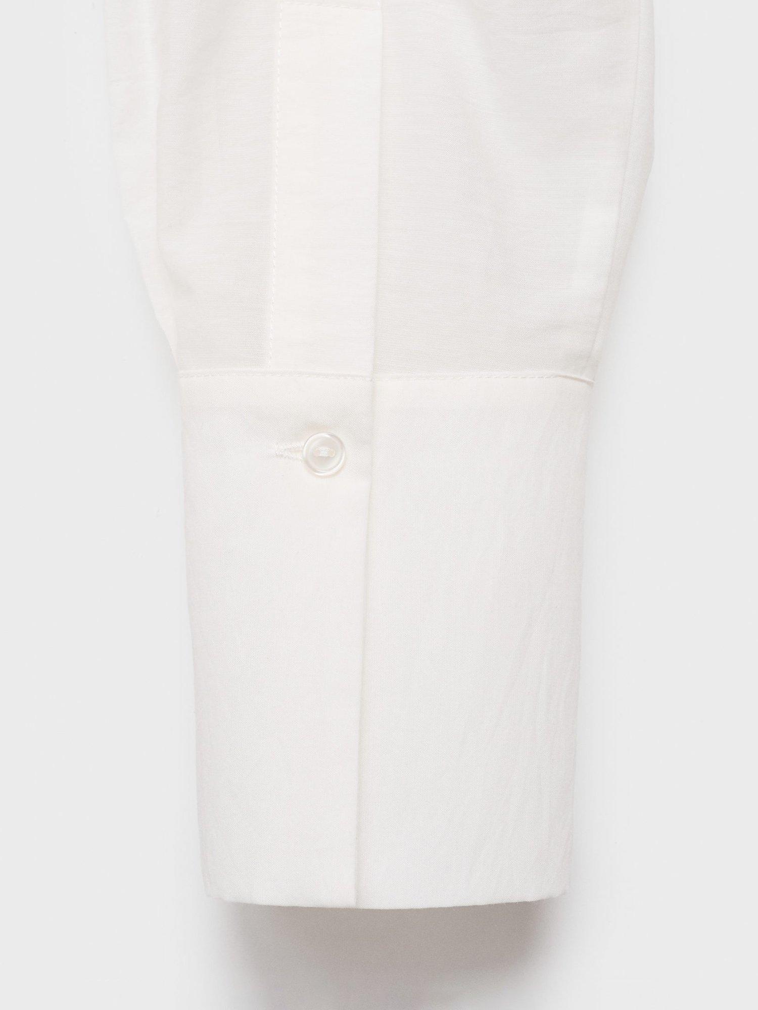 Product image 5 of 7, which shows Mango Cindy Lace Trim Shirt, Light Beige, 10