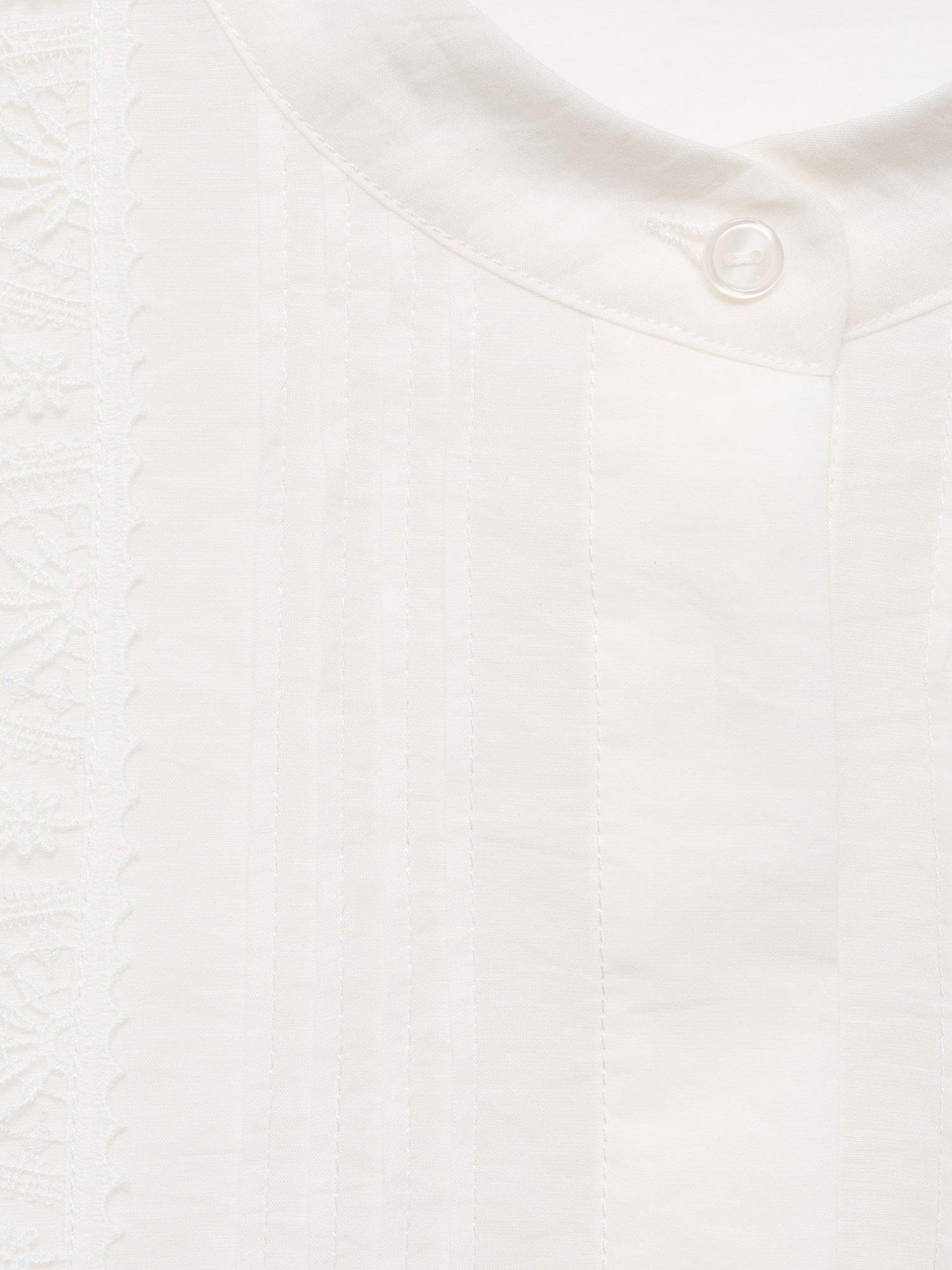 Product image 7 of 7, which shows Mango Cindy Lace Trim Shirt, Light Beige, 10