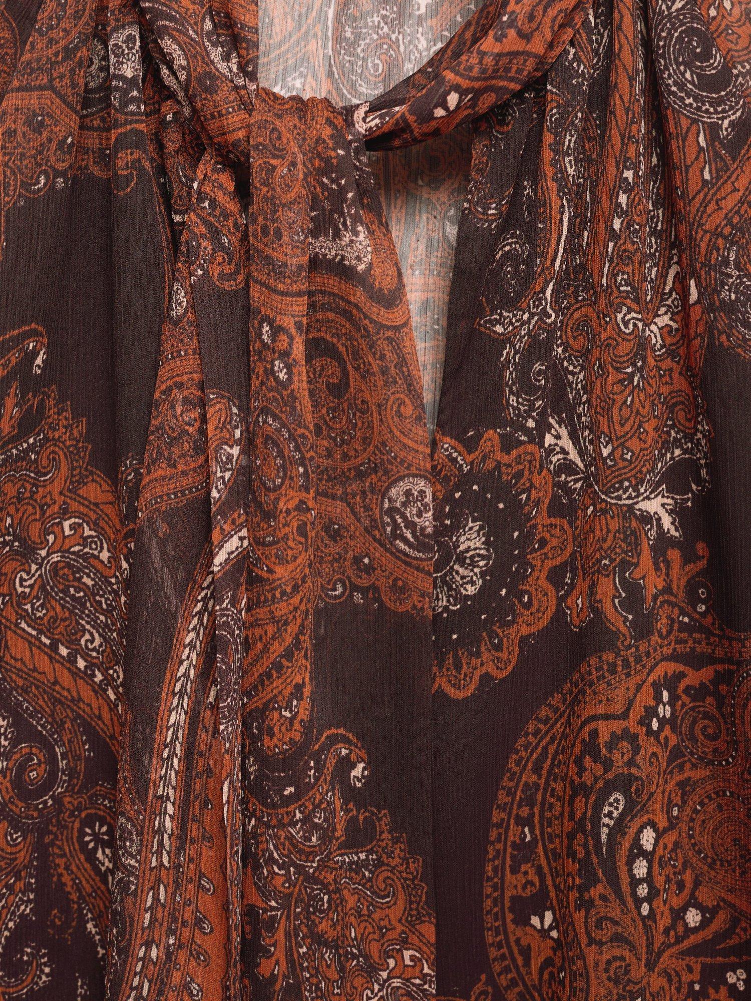 Product image 7 of 7, which shows Mango Jewell Paisley Top, Rust, 10