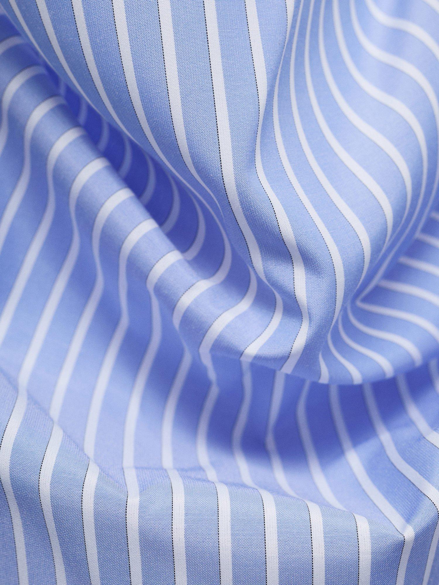 Product image 5 of 7, which shows Mango Kike Stripe Cowl Handkerchief Top, Pastel Blue, 10