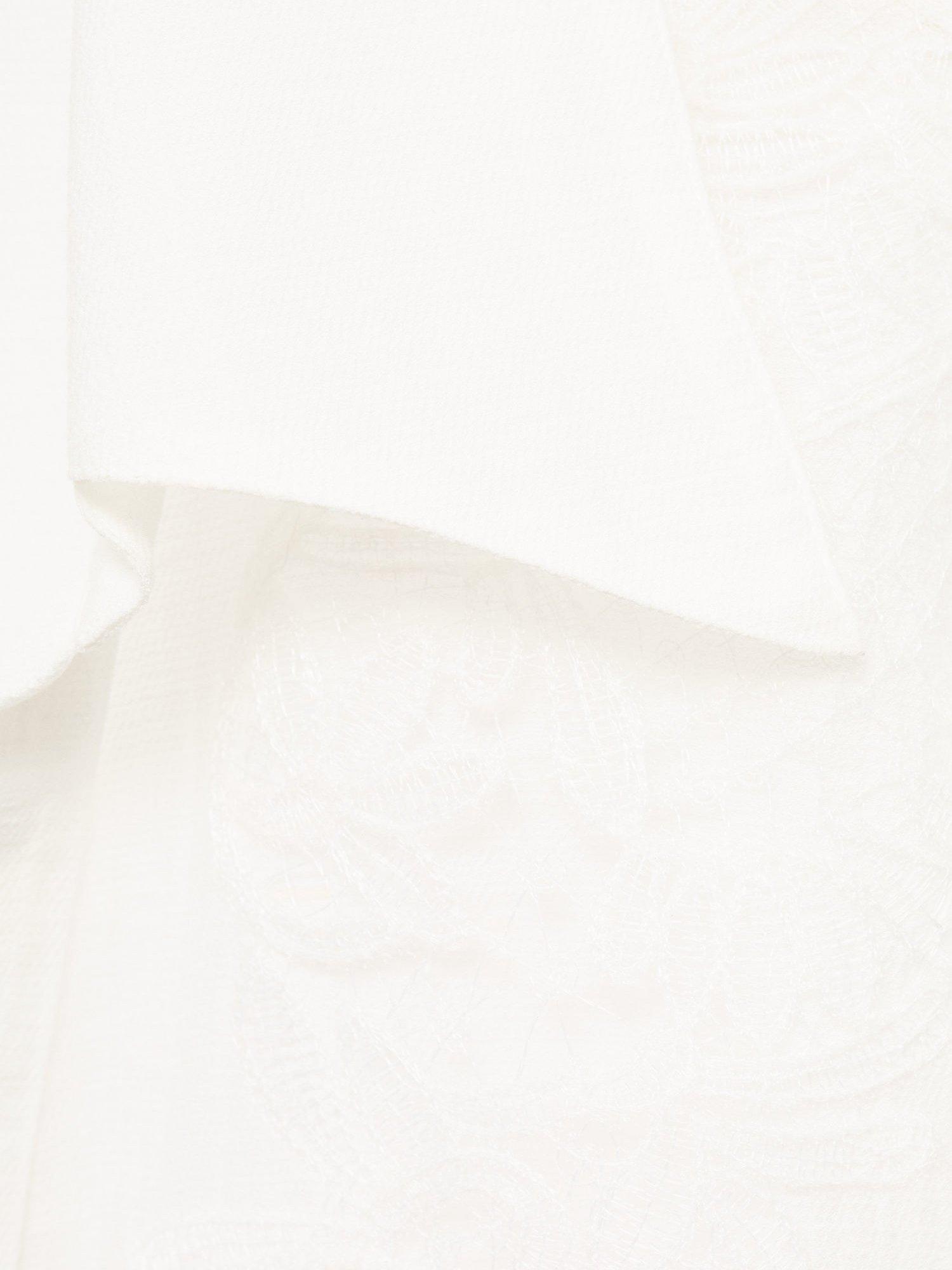 Product image 9 of 9, which shows Mango Melanie Textured Embroidered Shirt, Natural White, 10