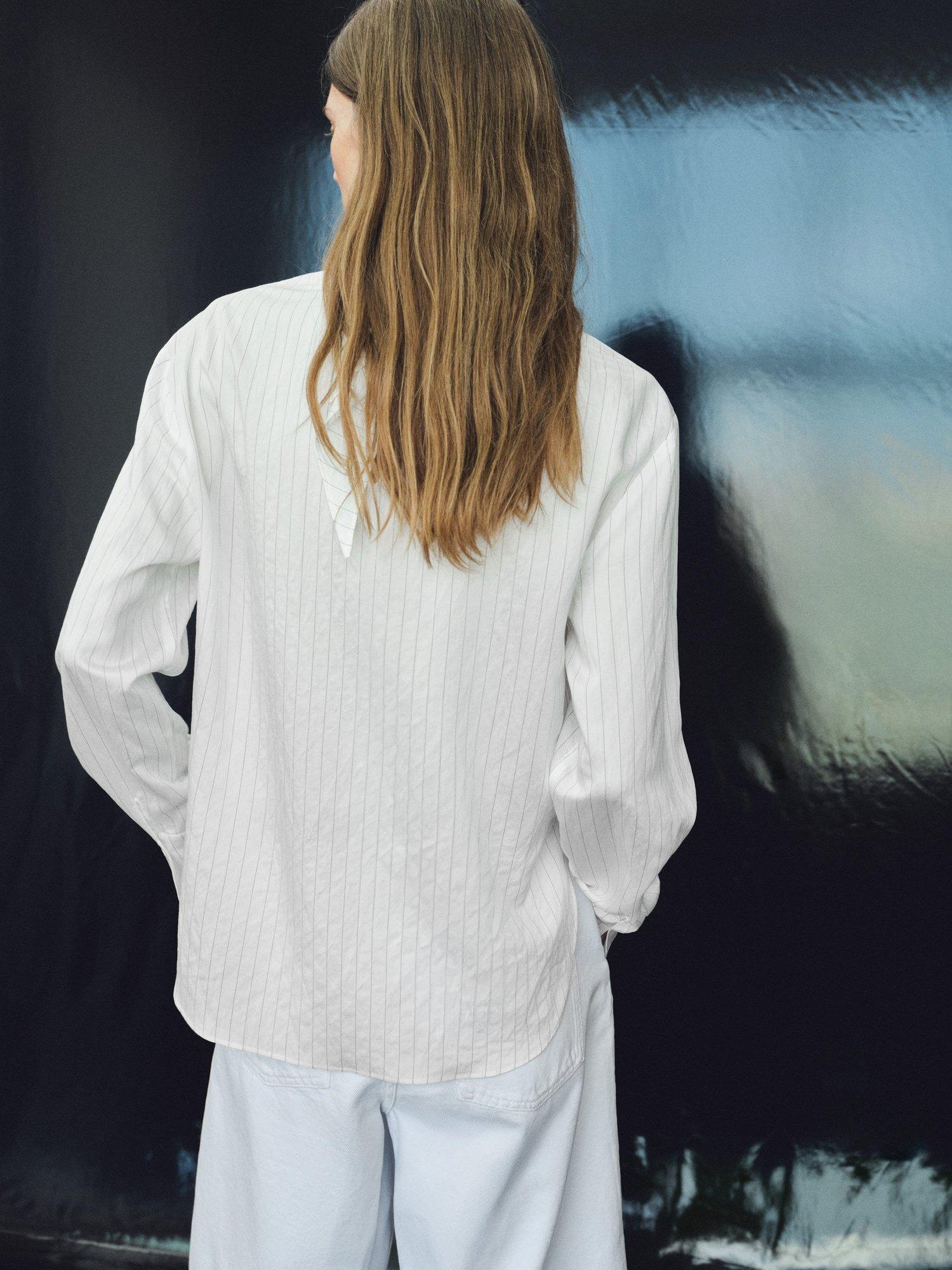 Product image 4 of 8, which shows Mango Ryan Blouse, White, 10