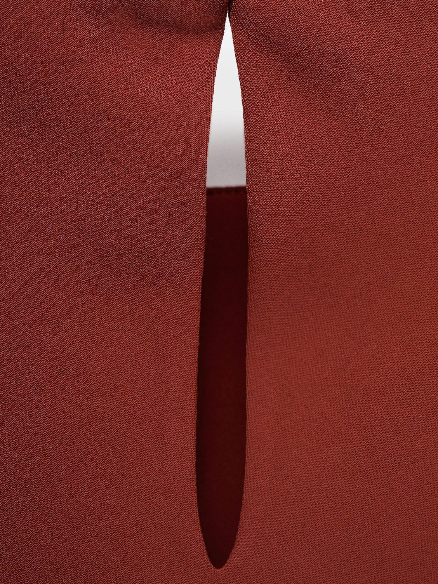 Product image 8 of 8, which shows Mango Stereo Sleeveless Round Neck T-Shirt, Medium Orange, 4