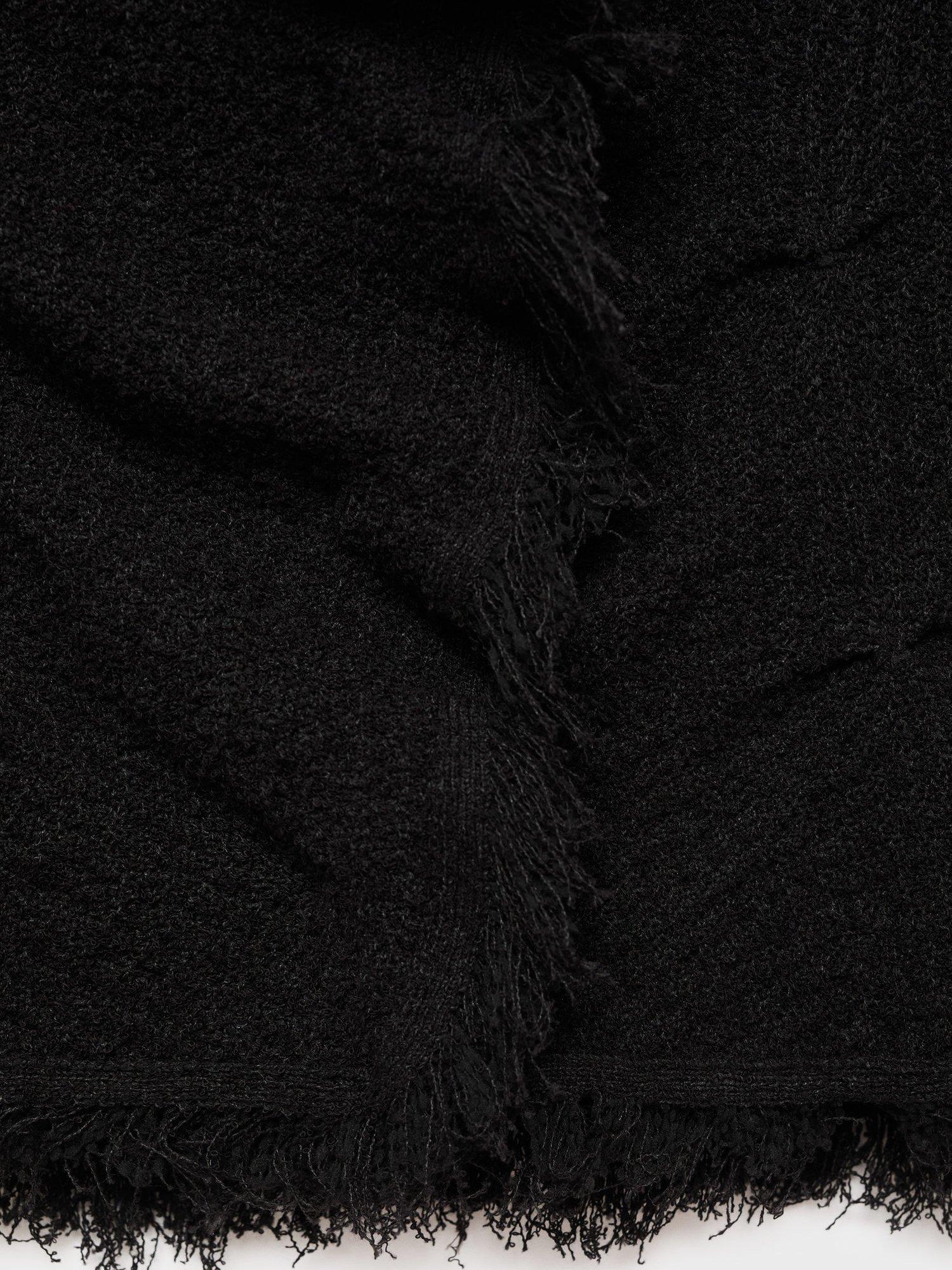 Product image 5 of 8, which shows Mango Fringed Sleeveless Top, Black, S