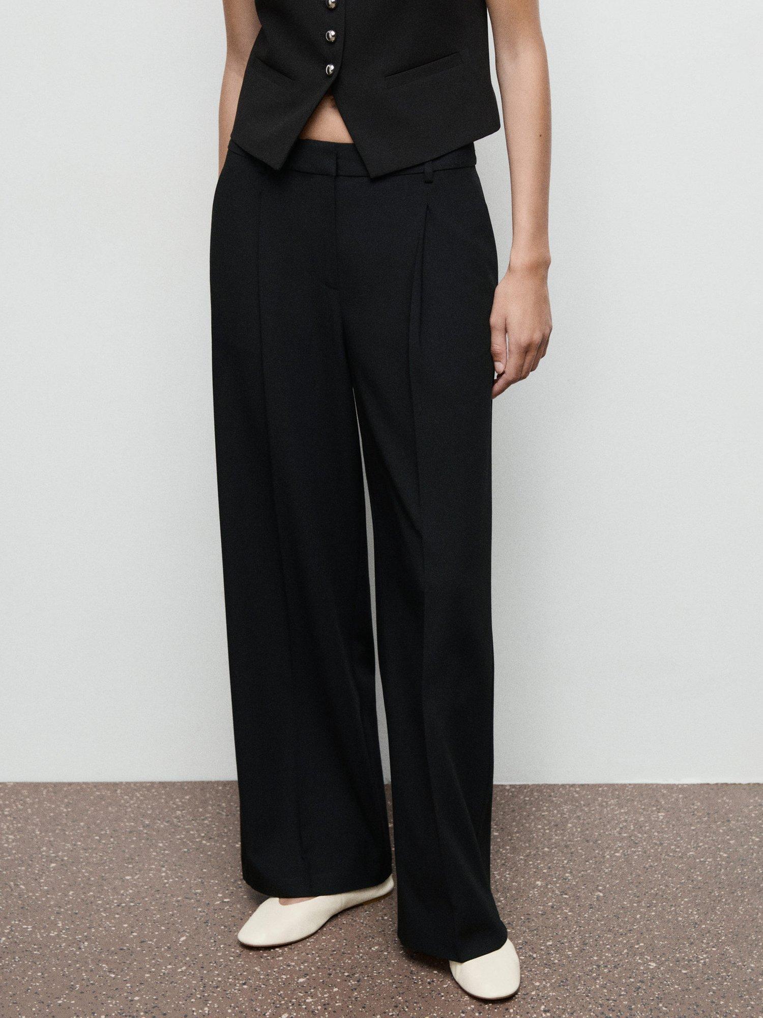 Product image 1 of 8, which shows Mango Gabo Tailored Trousers, Black, 8