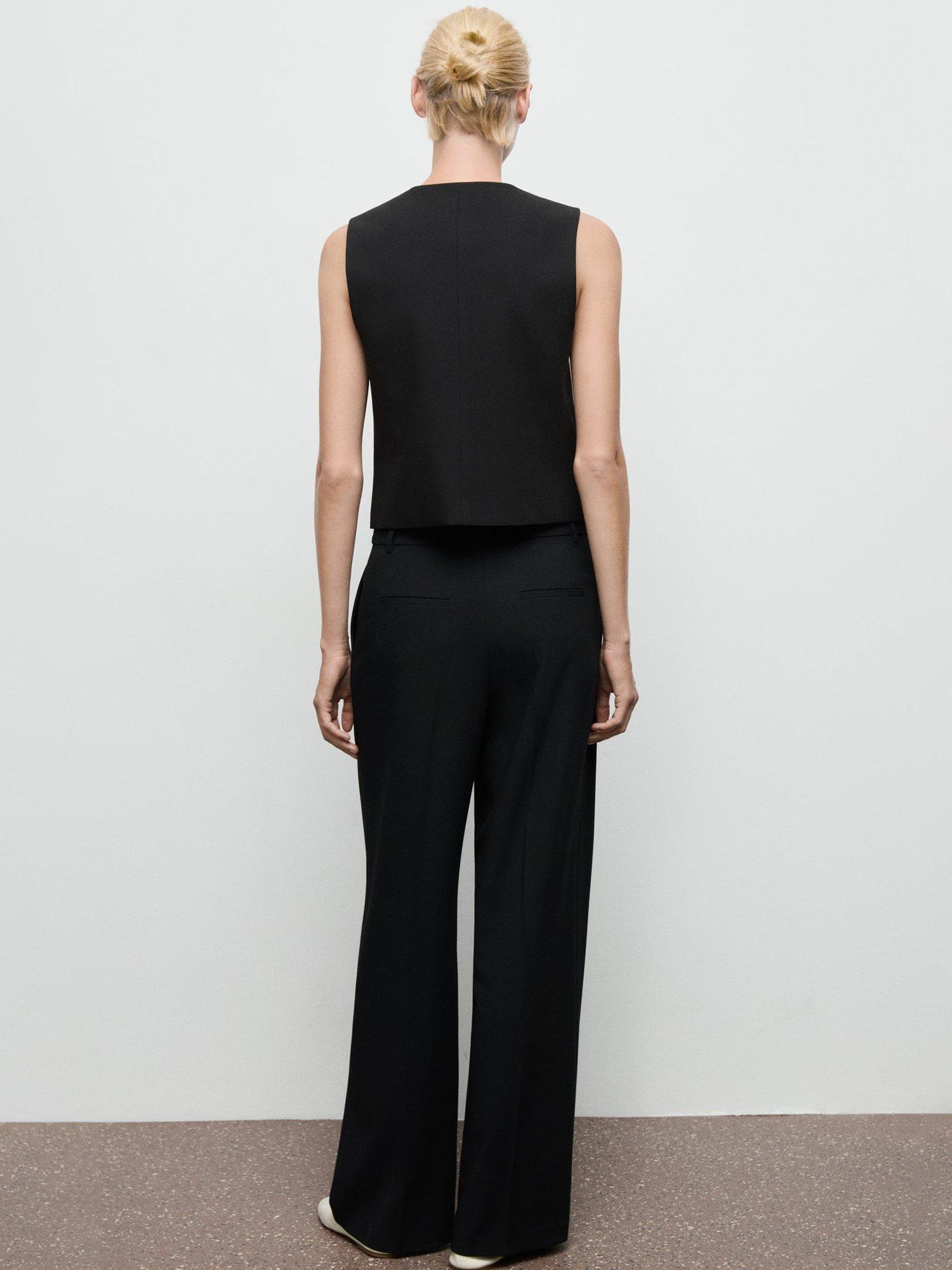 Product image 4 of 8, which shows Mango Gabo Tailored Trousers, Black, 8