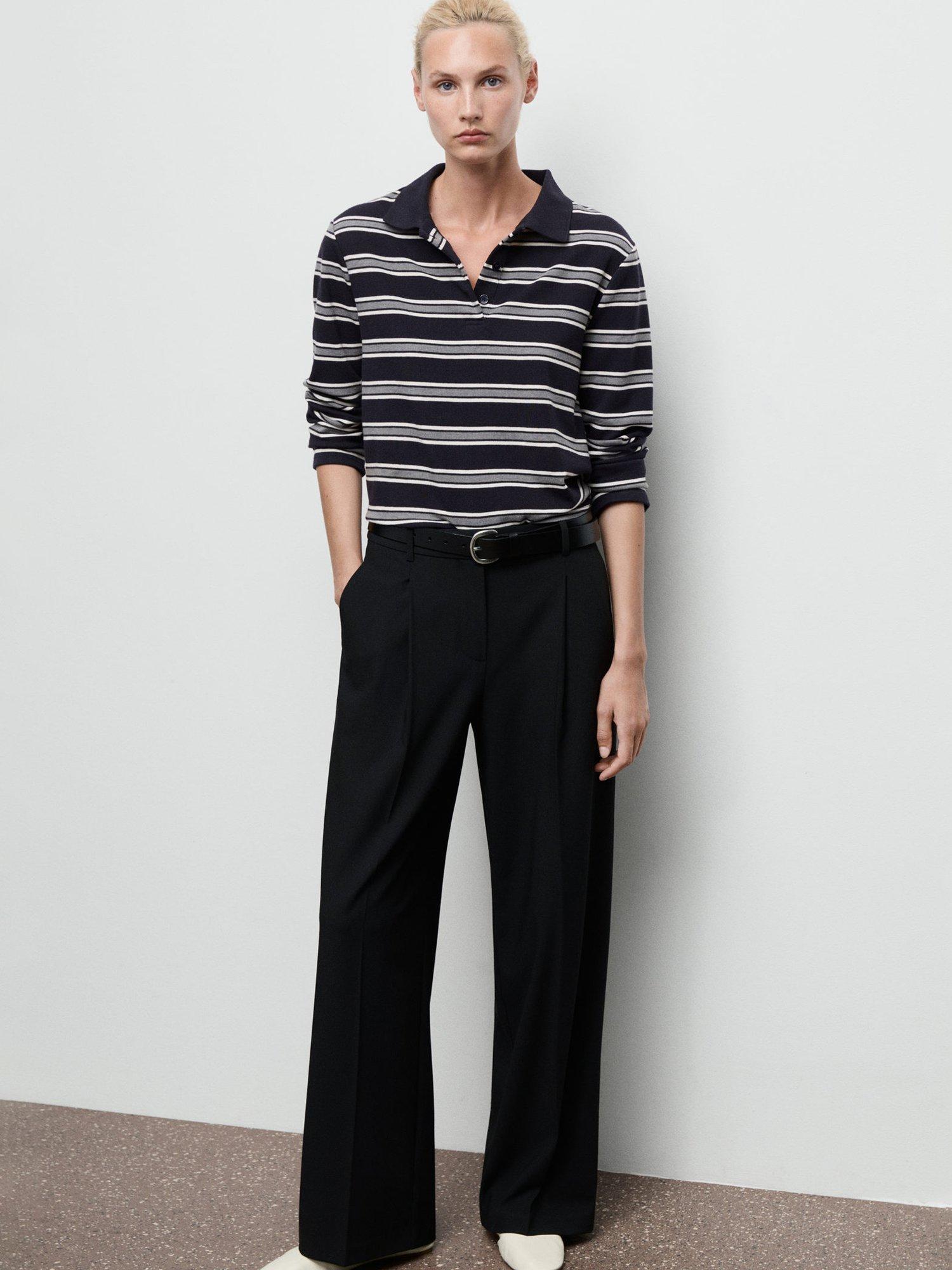 Product image 7 of 8, which shows Mango Gabo Tailored Trousers, Black, 8