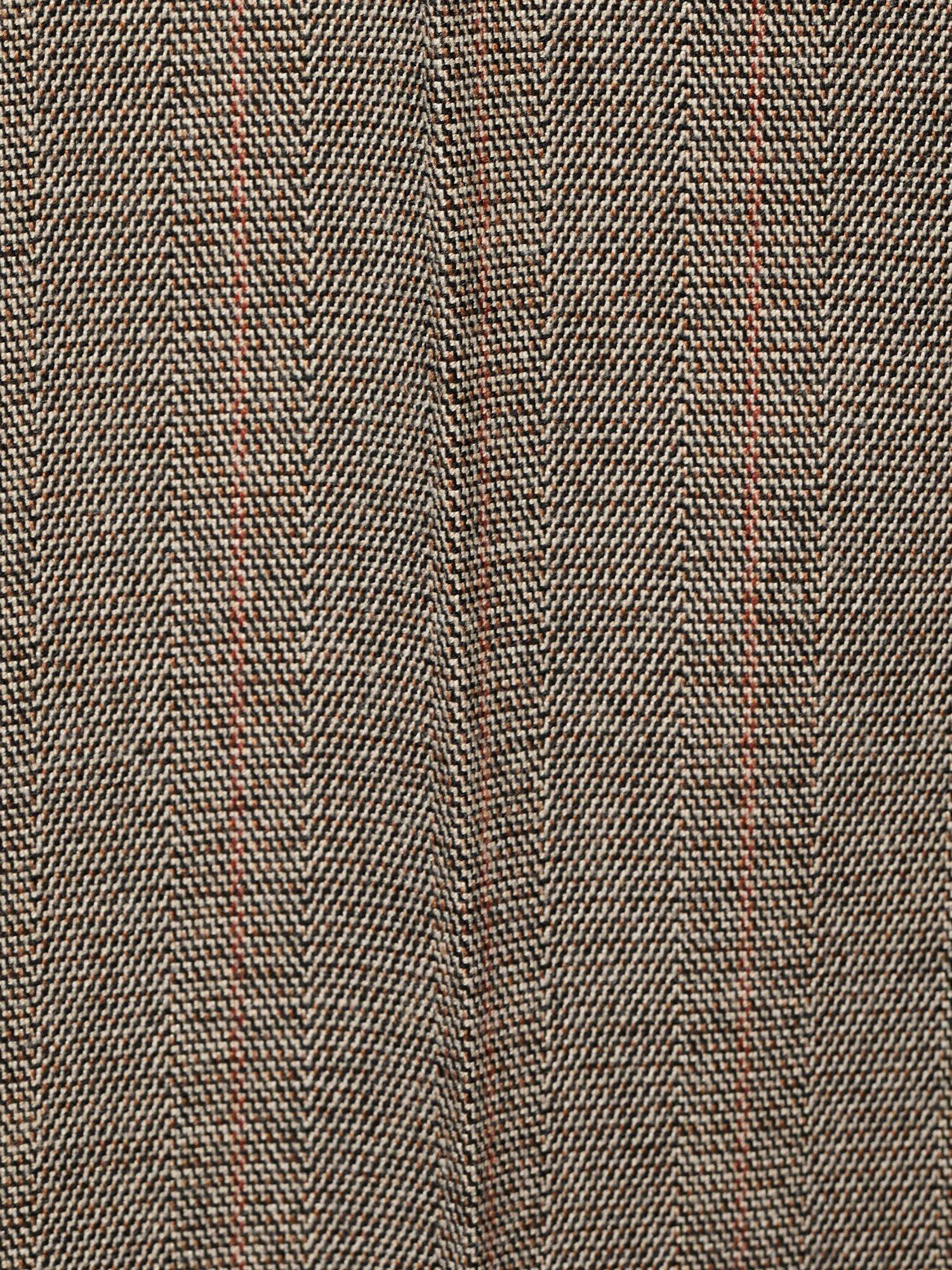 Product image 5 of 8, which shows Mango Newarm Pinstripe Cropped Trousers, Pastel Grey, 4