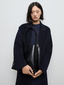 Mango Vilto Wool Blend Coat, Navy, Navy