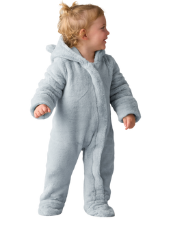 Angel & Rocket Baby Faux Fur Pramsuit, Blue, Blue