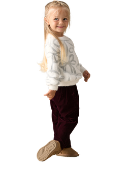 Angel & Rocket Baby Silver Bow Jumper, White - view 2, White