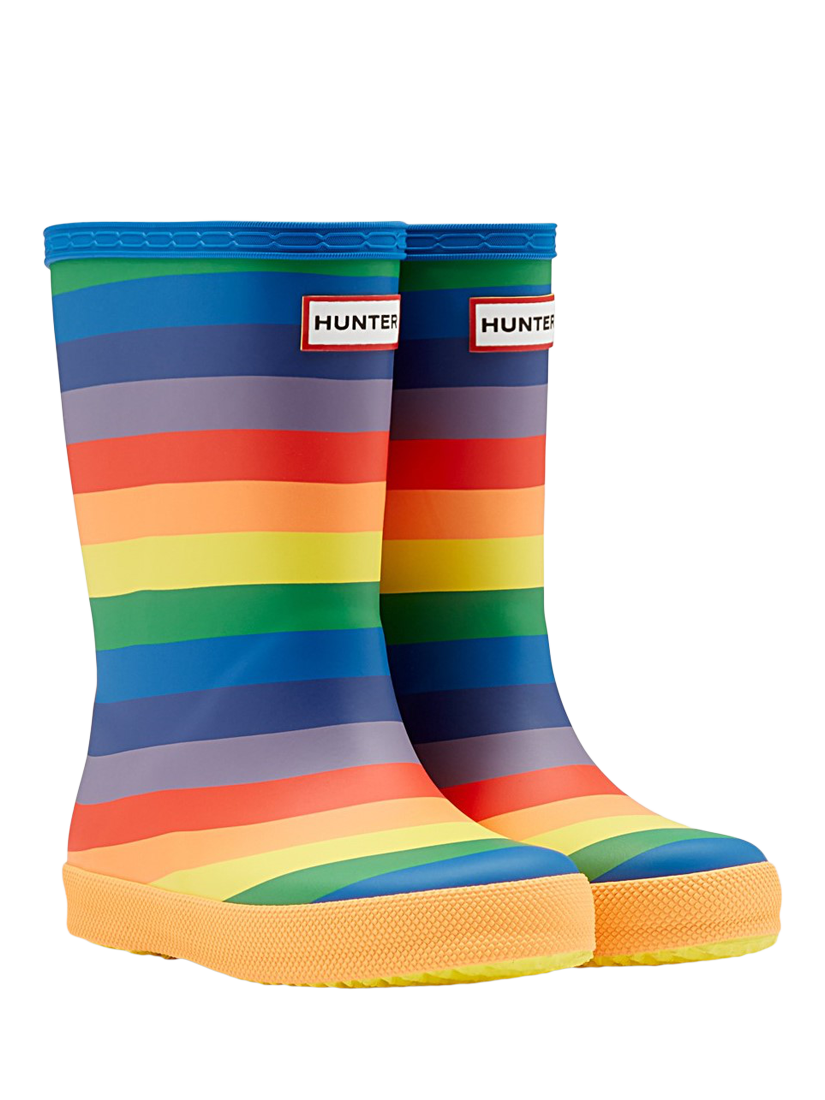 Product image 2 of 4, which shows Hunter Kids' First Rainbow Wellington Boots, Multicoloured, 8 Jnr