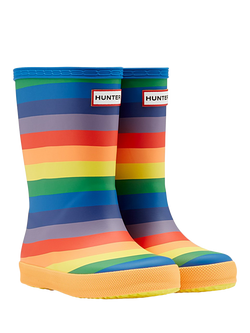 Hunter Kids' First Rainbow Wellington Boots, Multicoloured - view 2, Multicoloured