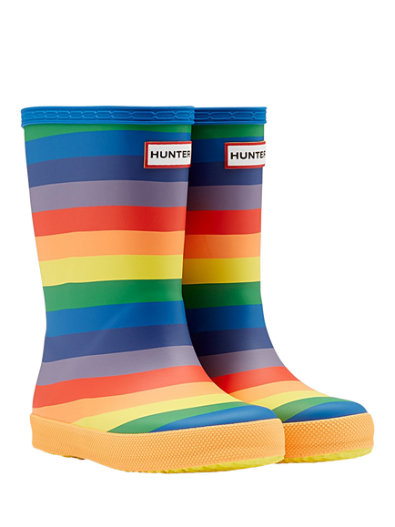 Hunter Kids' First Rainbow Wellington Boots, Multicoloured - view 2, Multicoloured