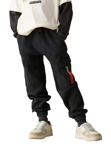 Angel & Rocket Kids' Cargo Joggers, Black, Black