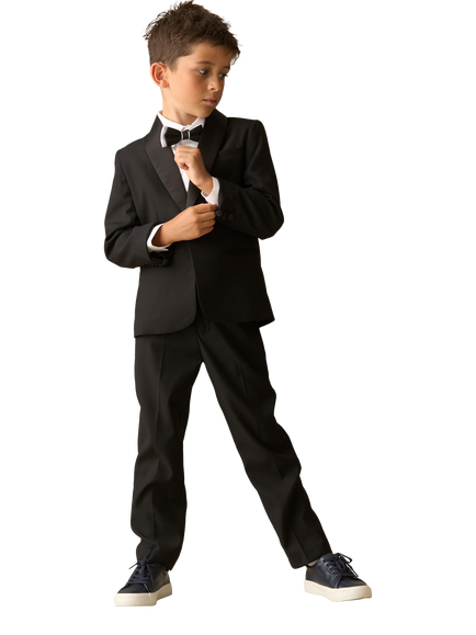 Angel & Rocket Kids' Tuxedo Trousers, Black - view 2, Black