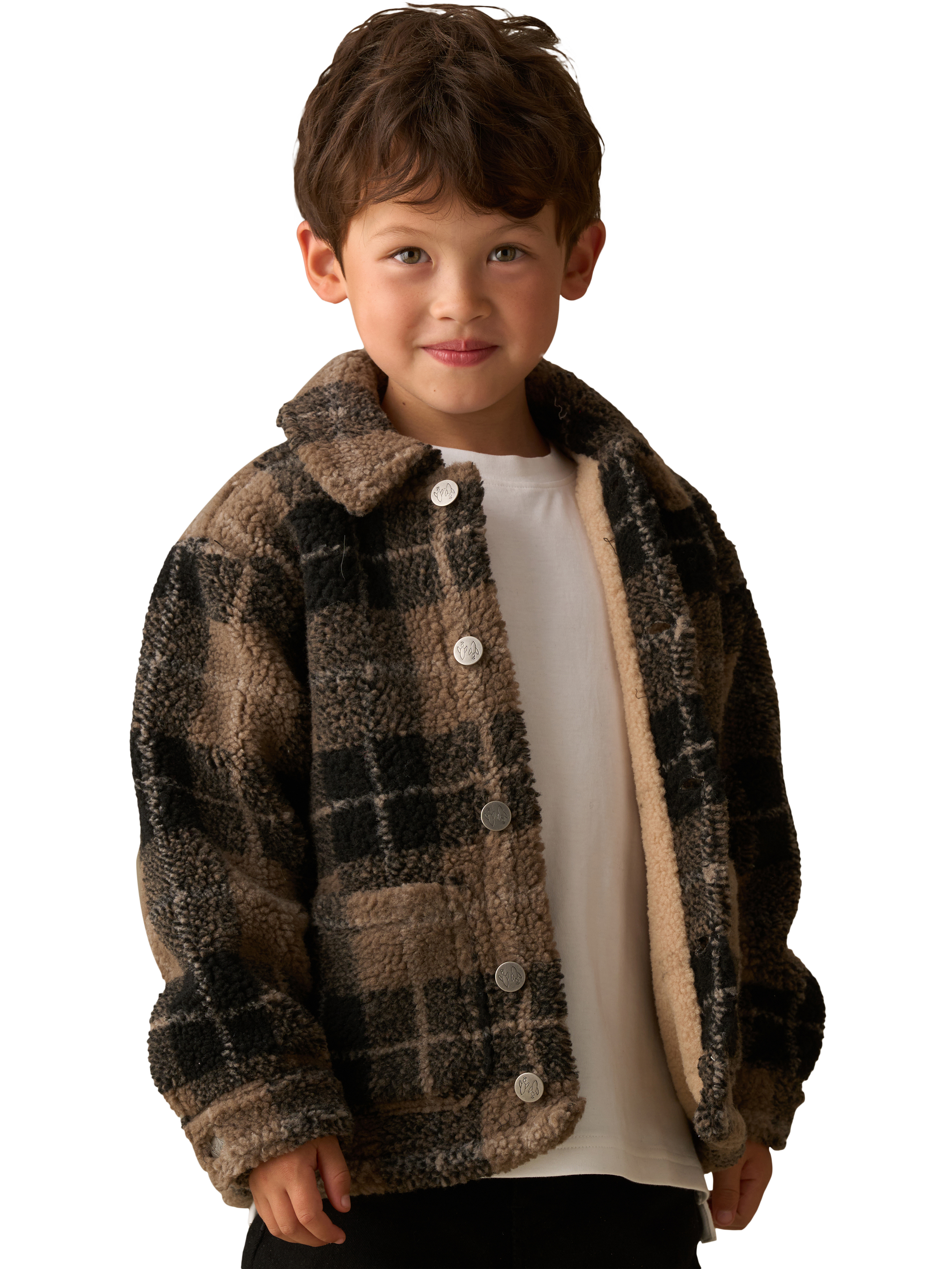 Product image 2 of 8, which shows Angel & Rocket Kids' Polar Fleece Jacket, Brown, 3 years
