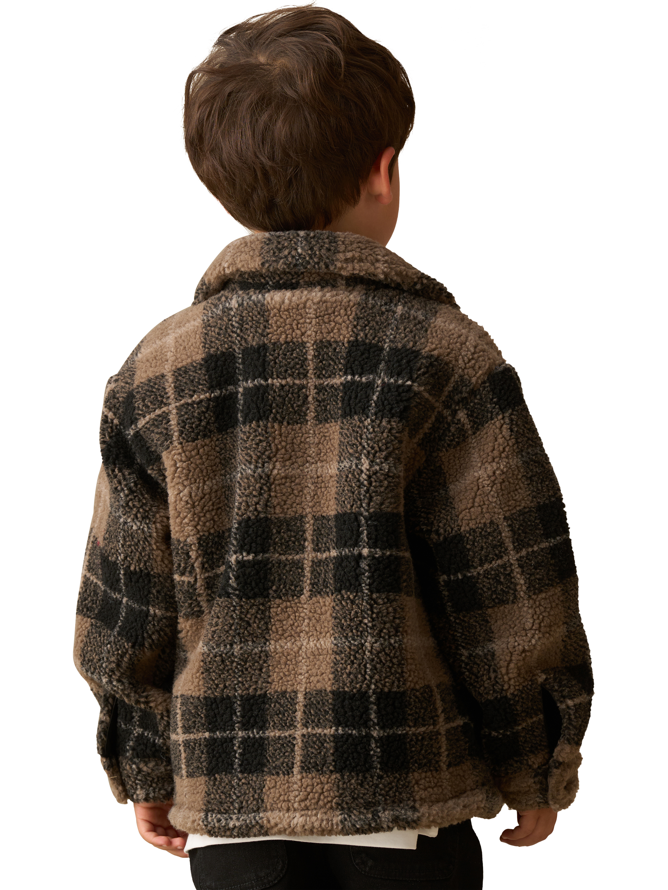 Product image 3 of 8, which shows Angel & Rocket Kids' Polar Fleece Jacket, Brown, 3 years