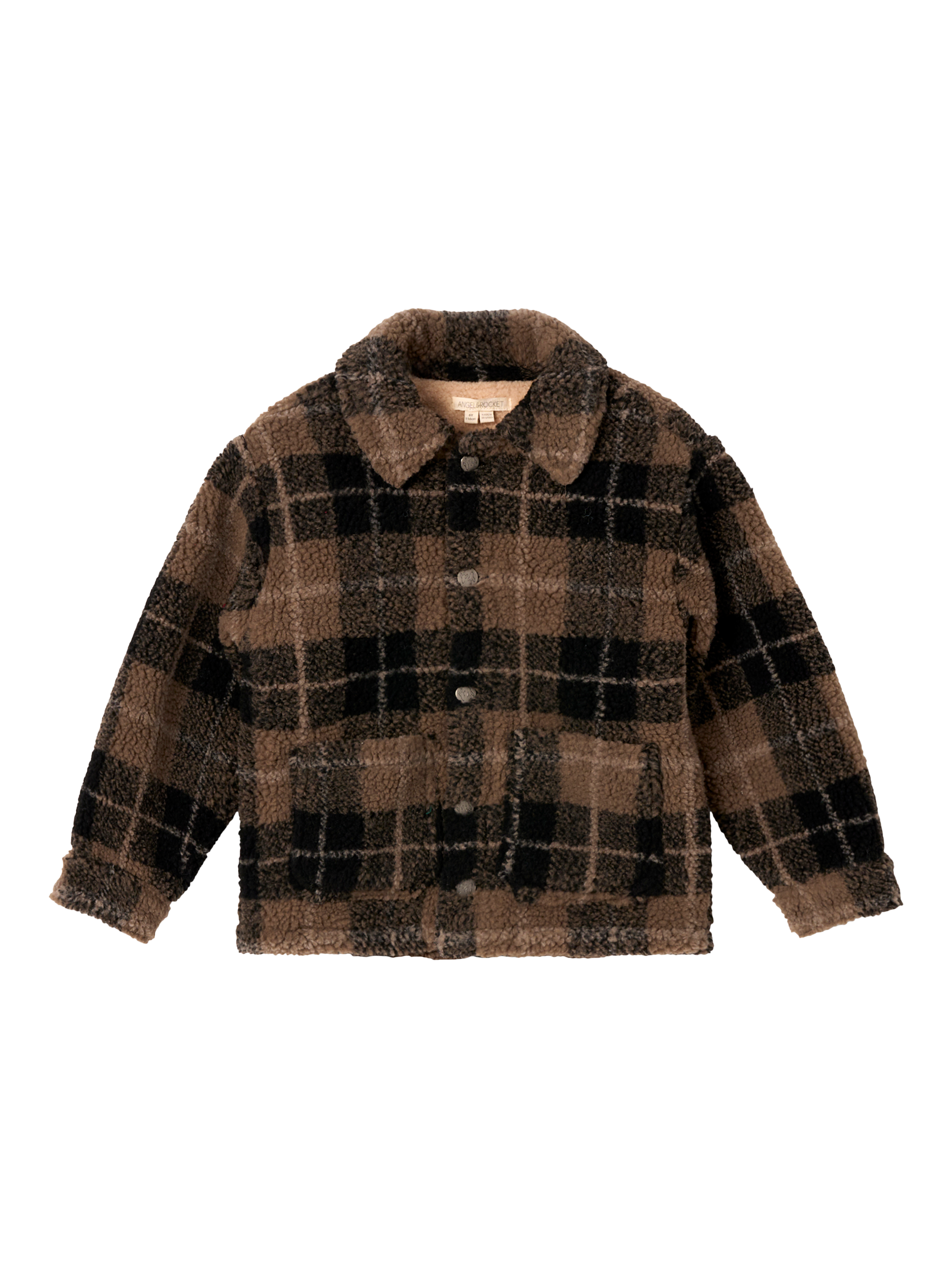 Product image 6 of 8, which shows Angel & Rocket Kids' Polar Fleece Jacket, Brown, 3 years