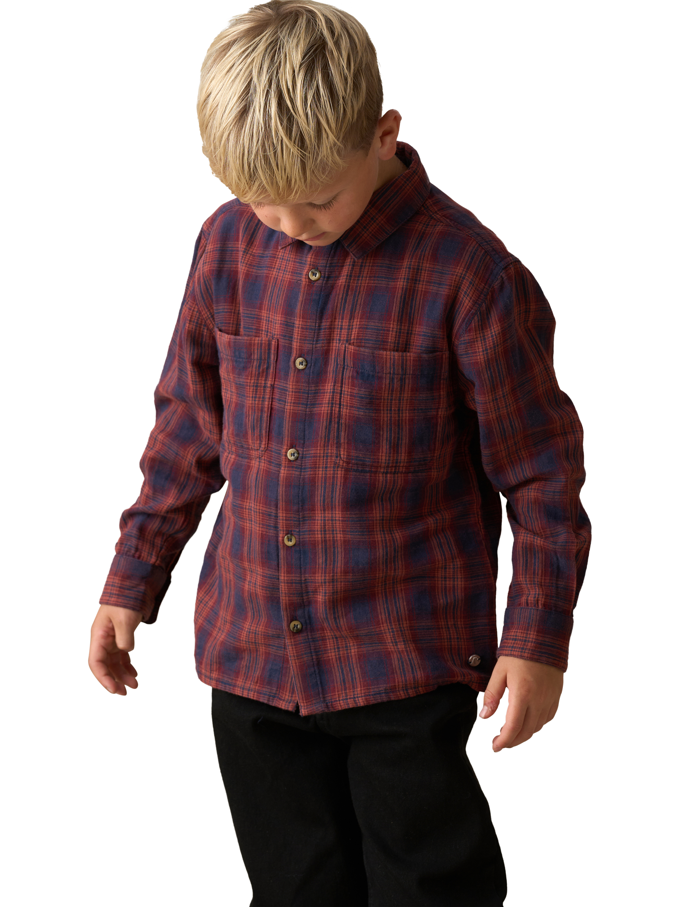 Product image 3 of 7, which shows Angel & Rocket Kids' Double Faced Shirt, Red, 3 years