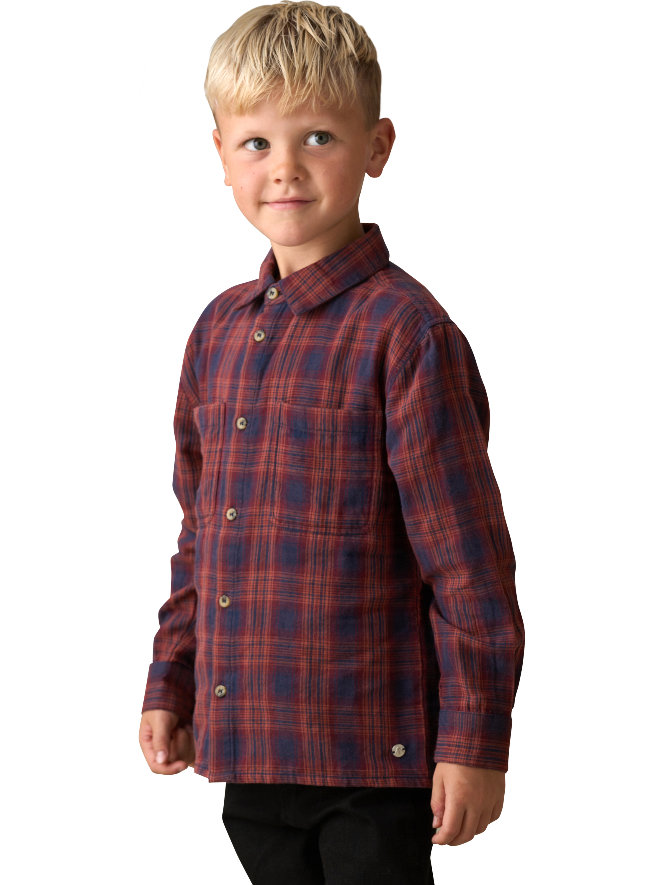 Product image 4 of 7, which shows Angel & Rocket Kids' Double Faced Shirt, Red, 3 years