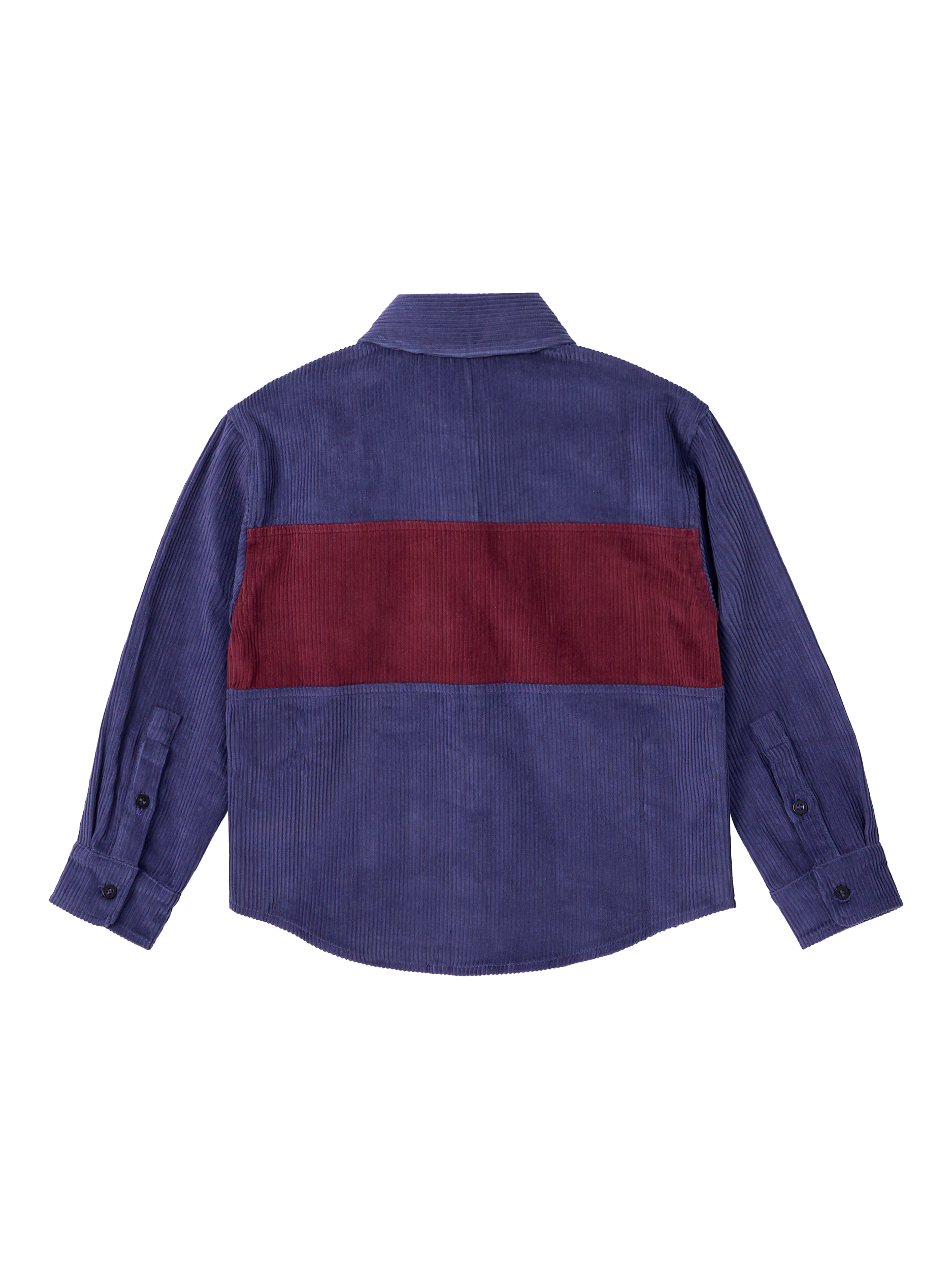Product image 7 of 8, which shows Angel & Rocket Kids' Panel Cord Overshirt, Navy, 3 years