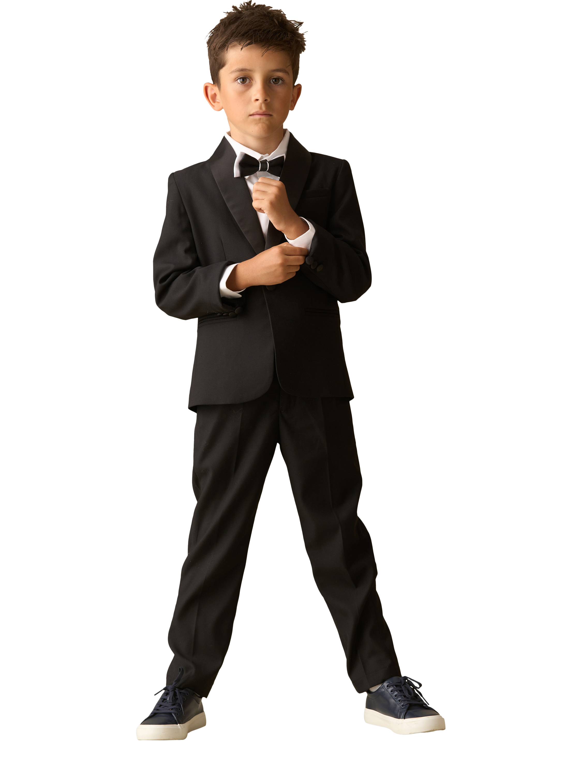 Product image 3 of 6, which shows Angel & Rocket Kids' Shirt and Bow Tie, White, 2 years