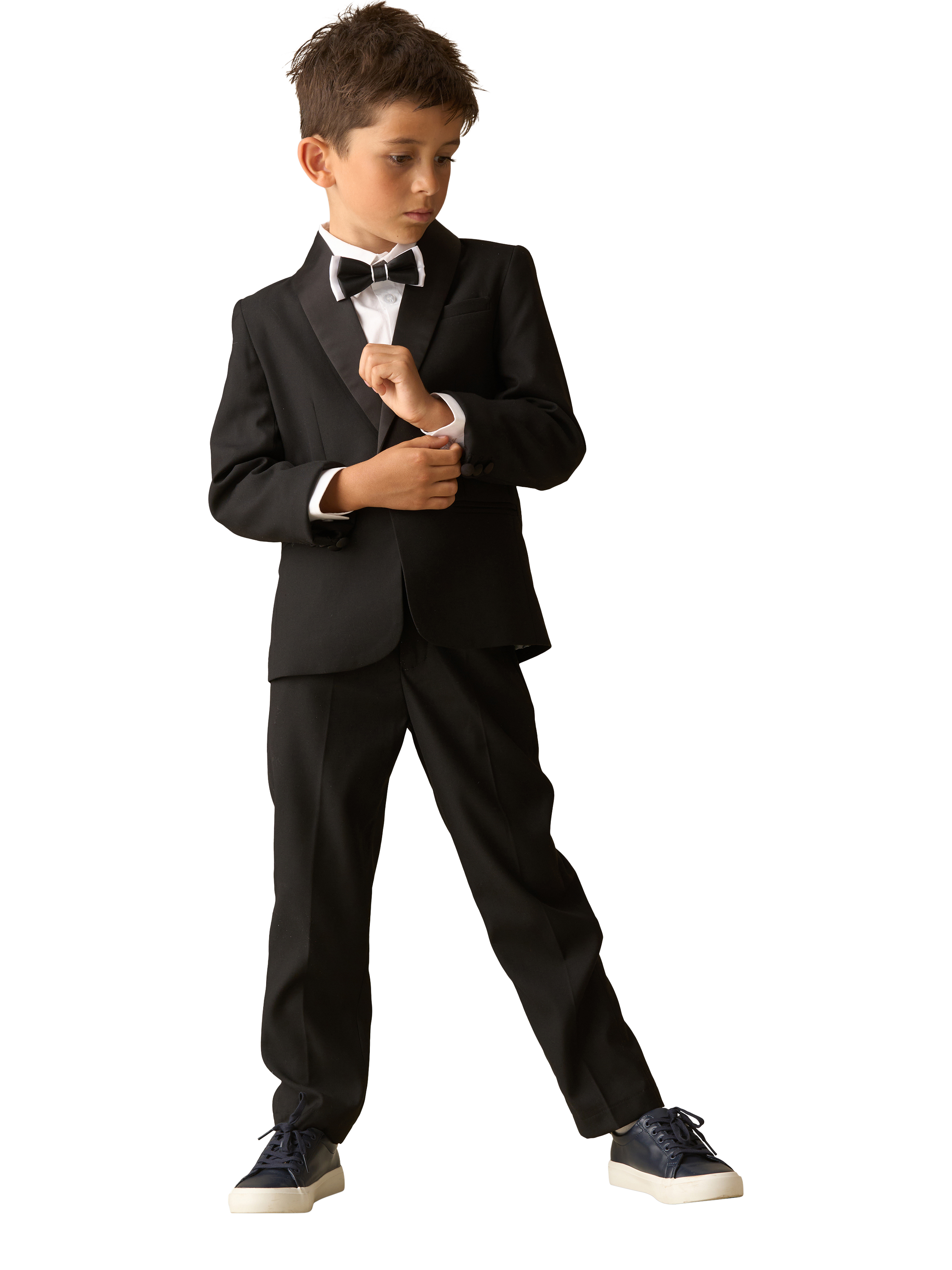 Product image 3 of 8, which shows Angel & Rocket Kids' Tuxedo Jacket, Black, 2 years