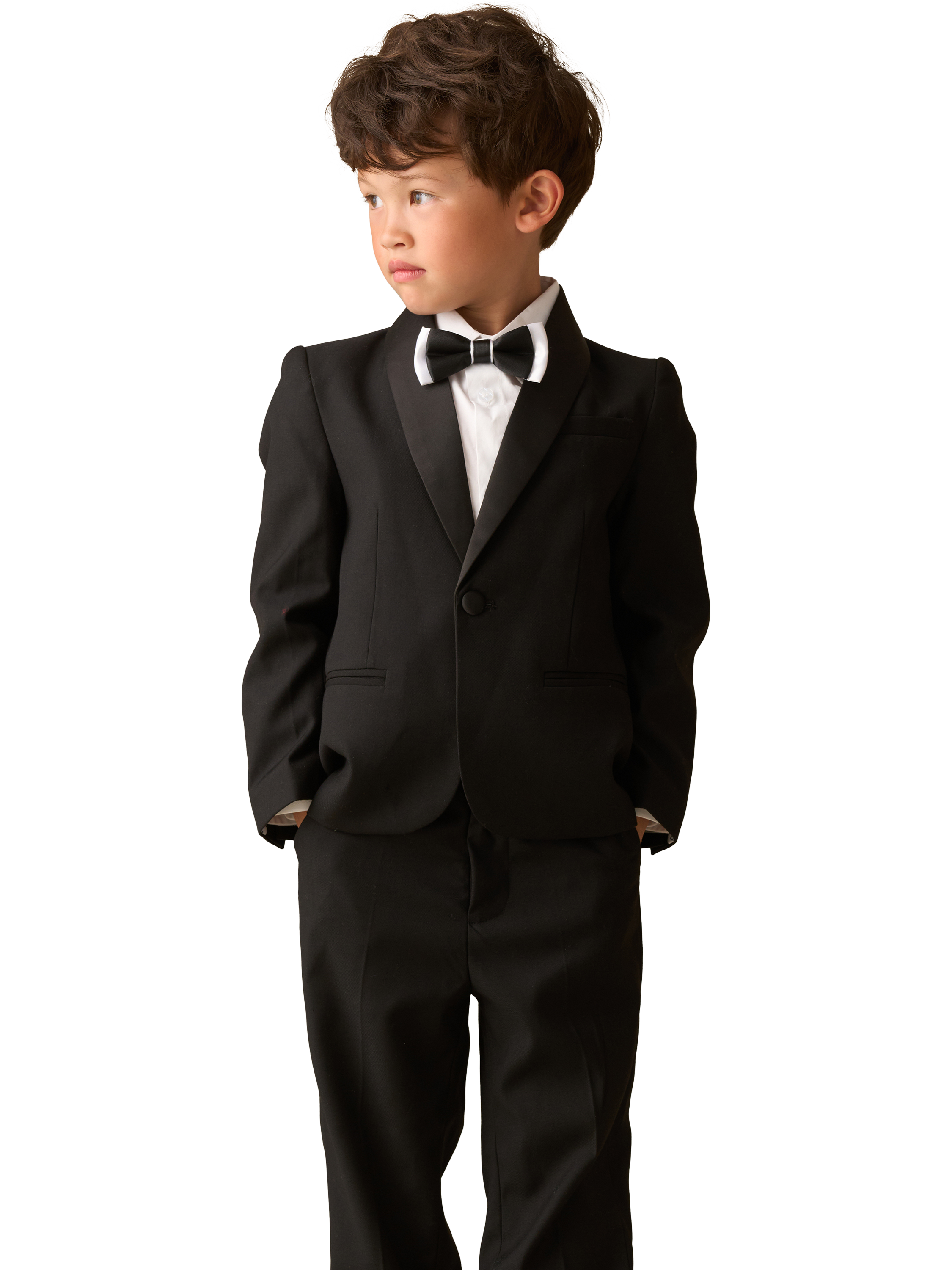 Product image 5 of 8, which shows Angel & Rocket Kids' Tuxedo Jacket, Black, 2 years
