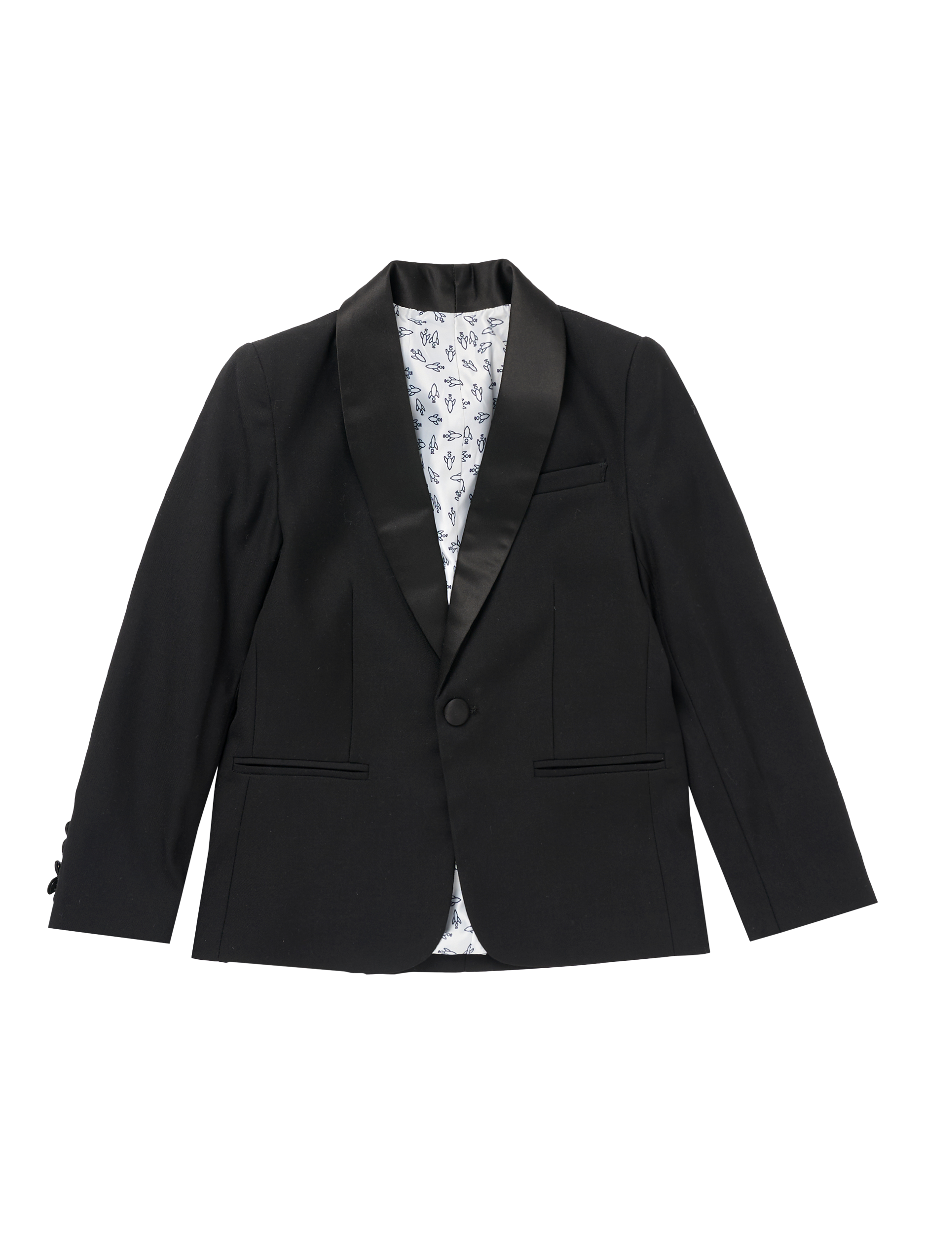 Product image 6 of 8, which shows Angel & Rocket Kids' Tuxedo Jacket, Black, 2 years