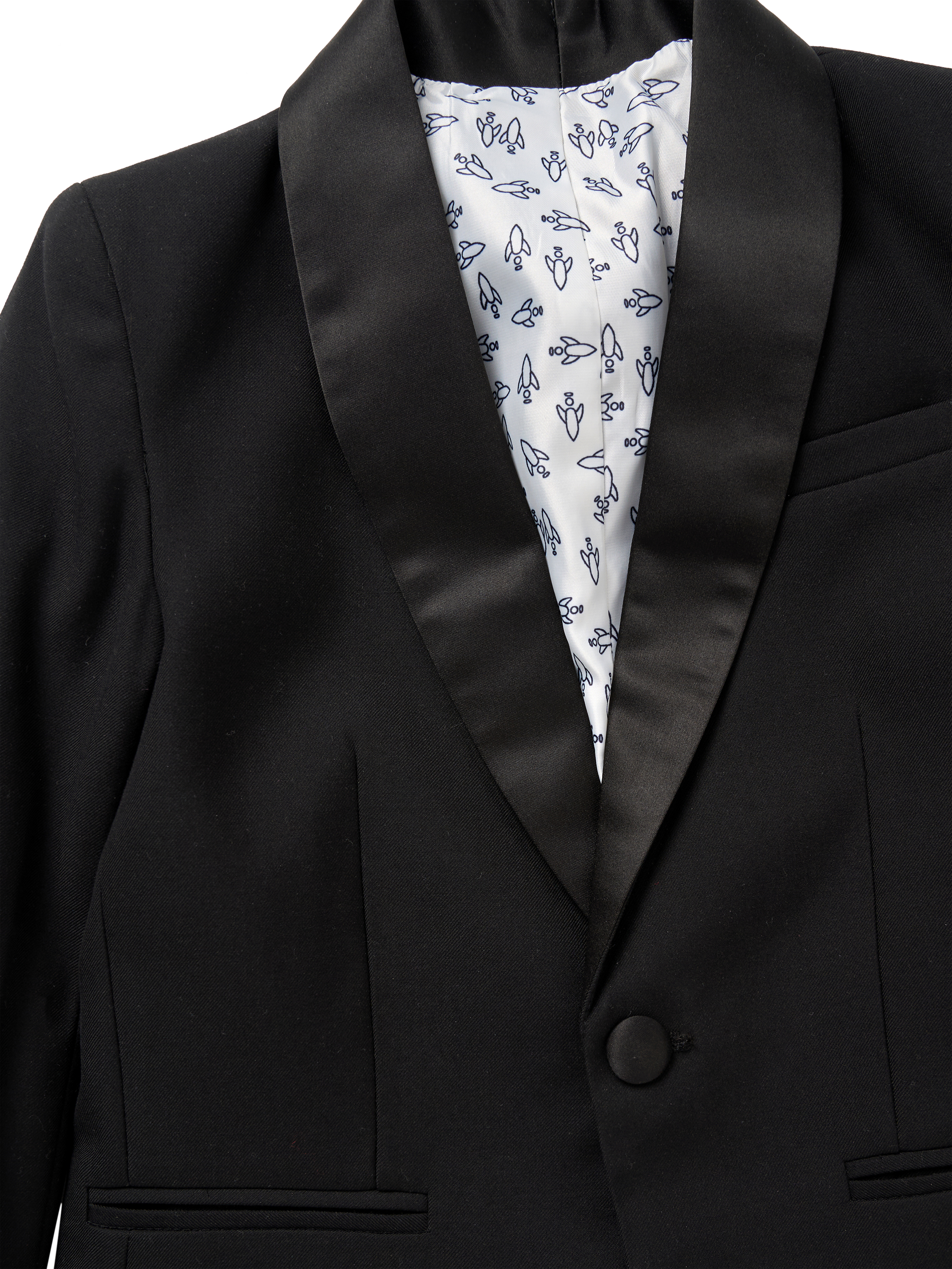 Product image 8 of 8, which shows Angel & Rocket Kids' Tuxedo Jacket, Black, 2 years