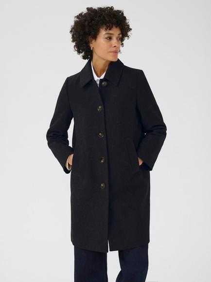 Part Two Kamillas Wool Blend Coat, Dark Navy
