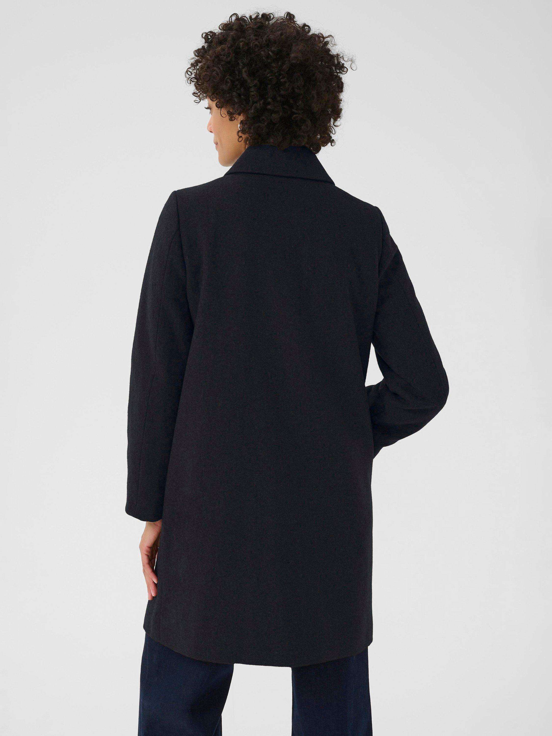 Product image 2 of 6, which shows Part Two Kamillas Wool Blend Coat, Dark Navy, 8