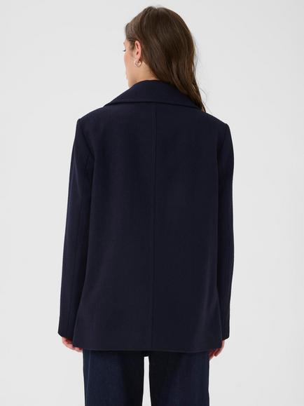 Part Two Satina Double Breasted Wool Blend Coat, Dark Navy - view 2, Dark Navy