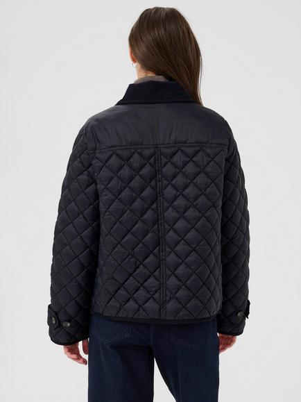 Part Two Safiya Quilted Jacket, Dark Navy - view 2, Dark Navy