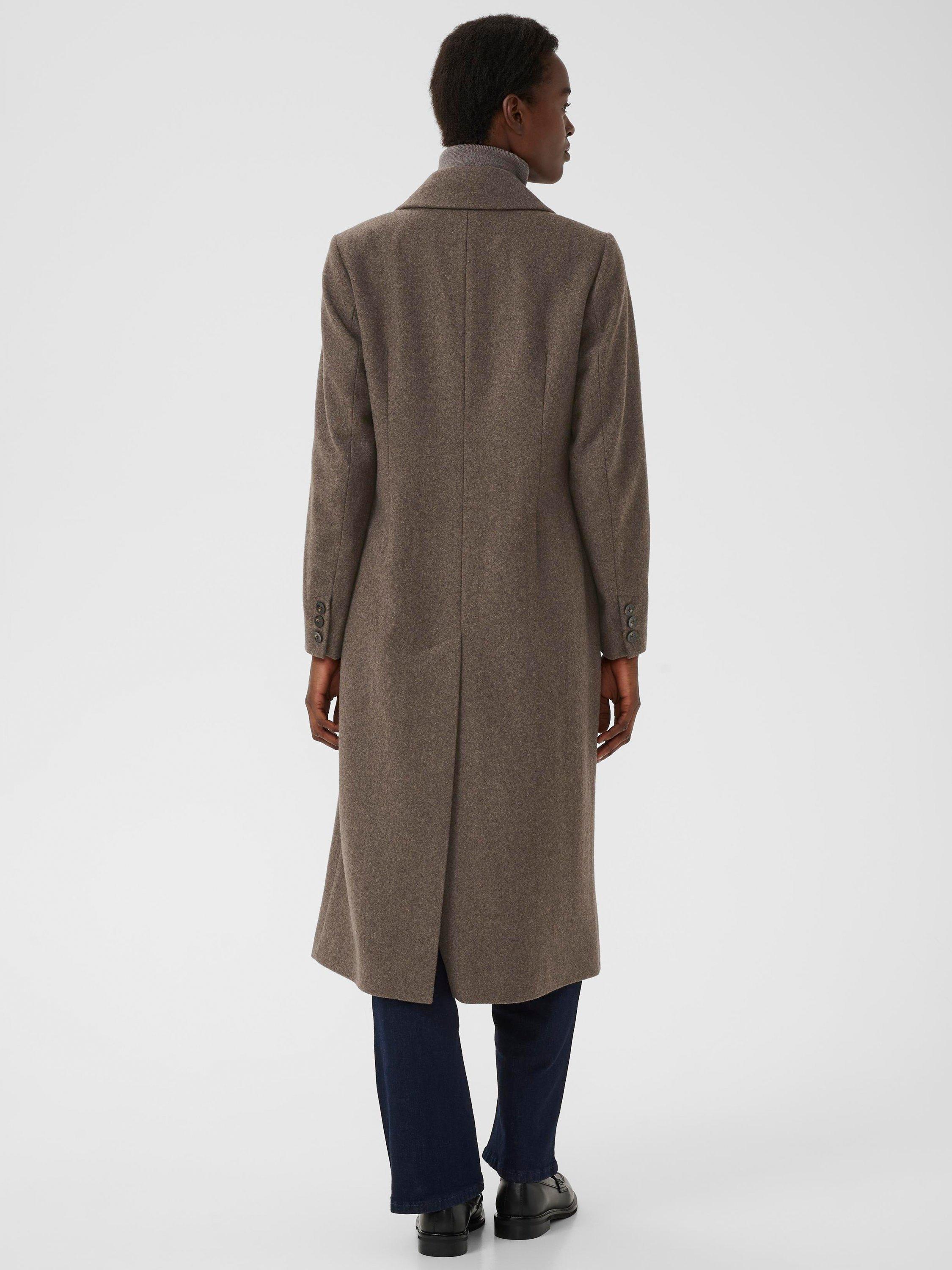 Product image 2 of 6, which shows Part Two Sirina Wool Blend Coat, Dark Walnut Melange, 8