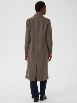 Part Two Sirina Wool Blend Coat, Dark Walnut Melange - view 2, Dark Walnut Melange