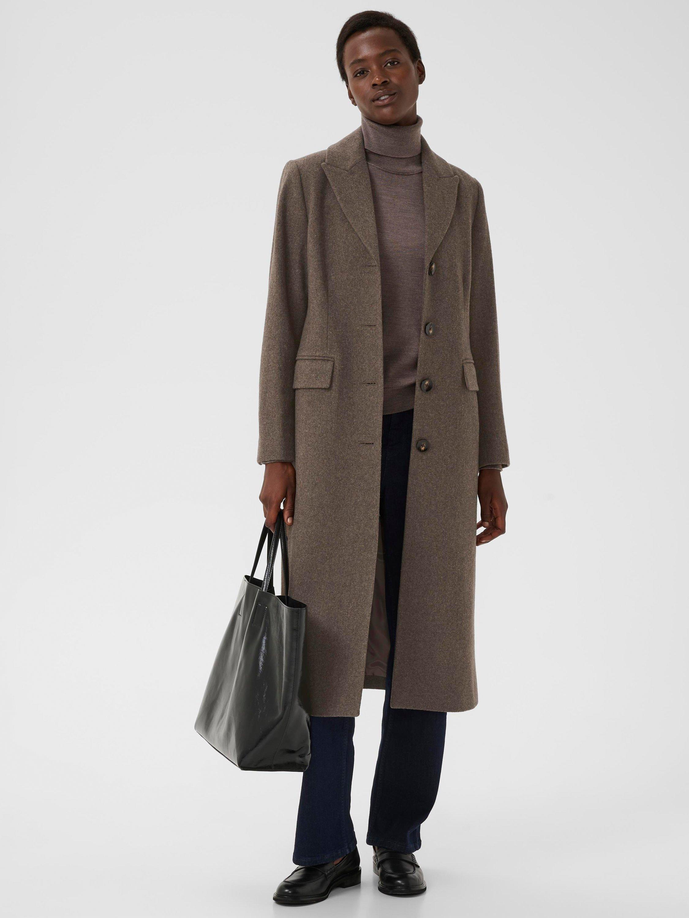 Product image 3 of 6, which shows Part Two Sirina Wool Blend Coat, Dark Walnut Melange, 8