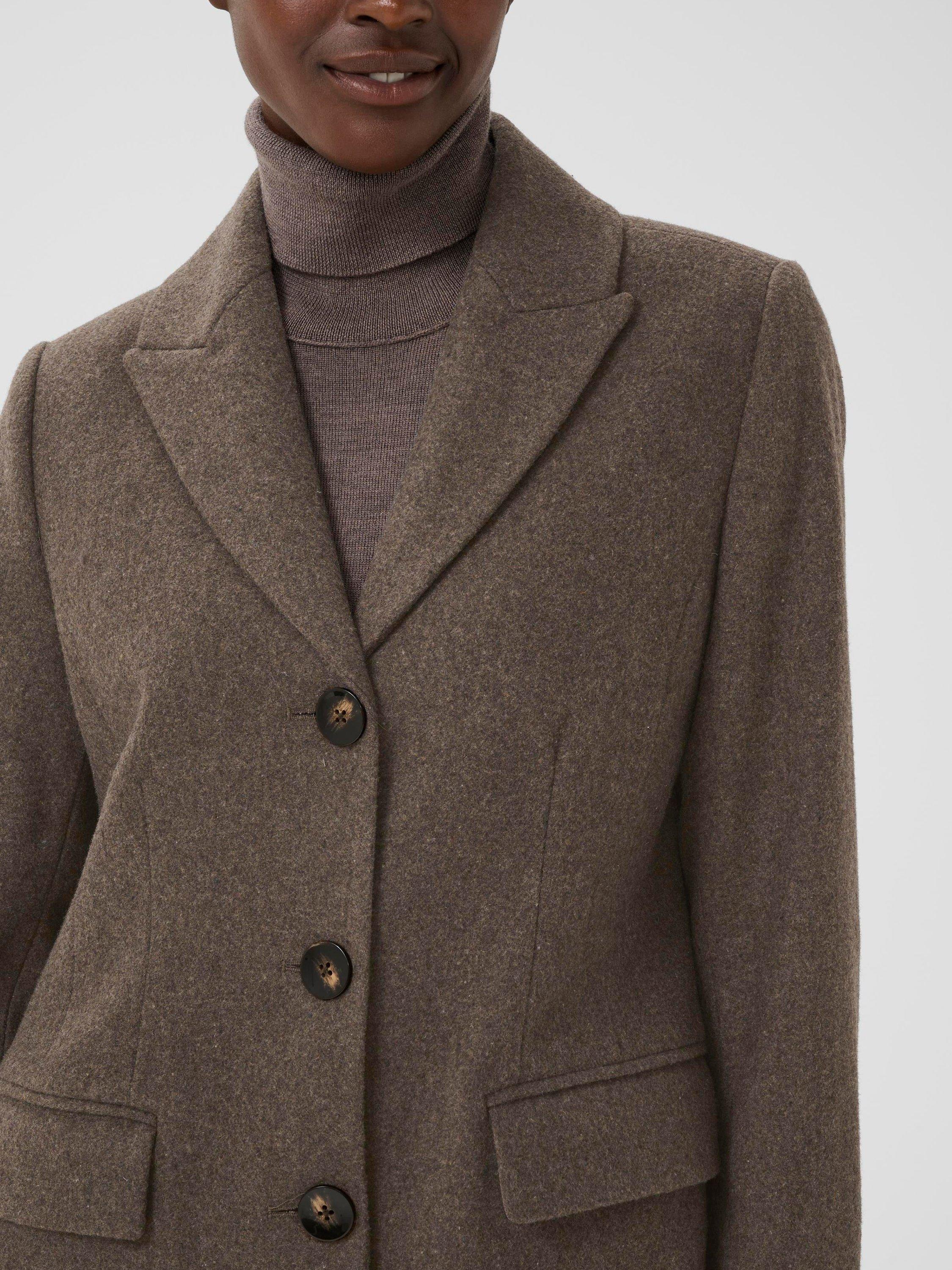 Product image 4 of 6, which shows Part Two Sirina Wool Blend Coat, Dark Walnut Melange, 8