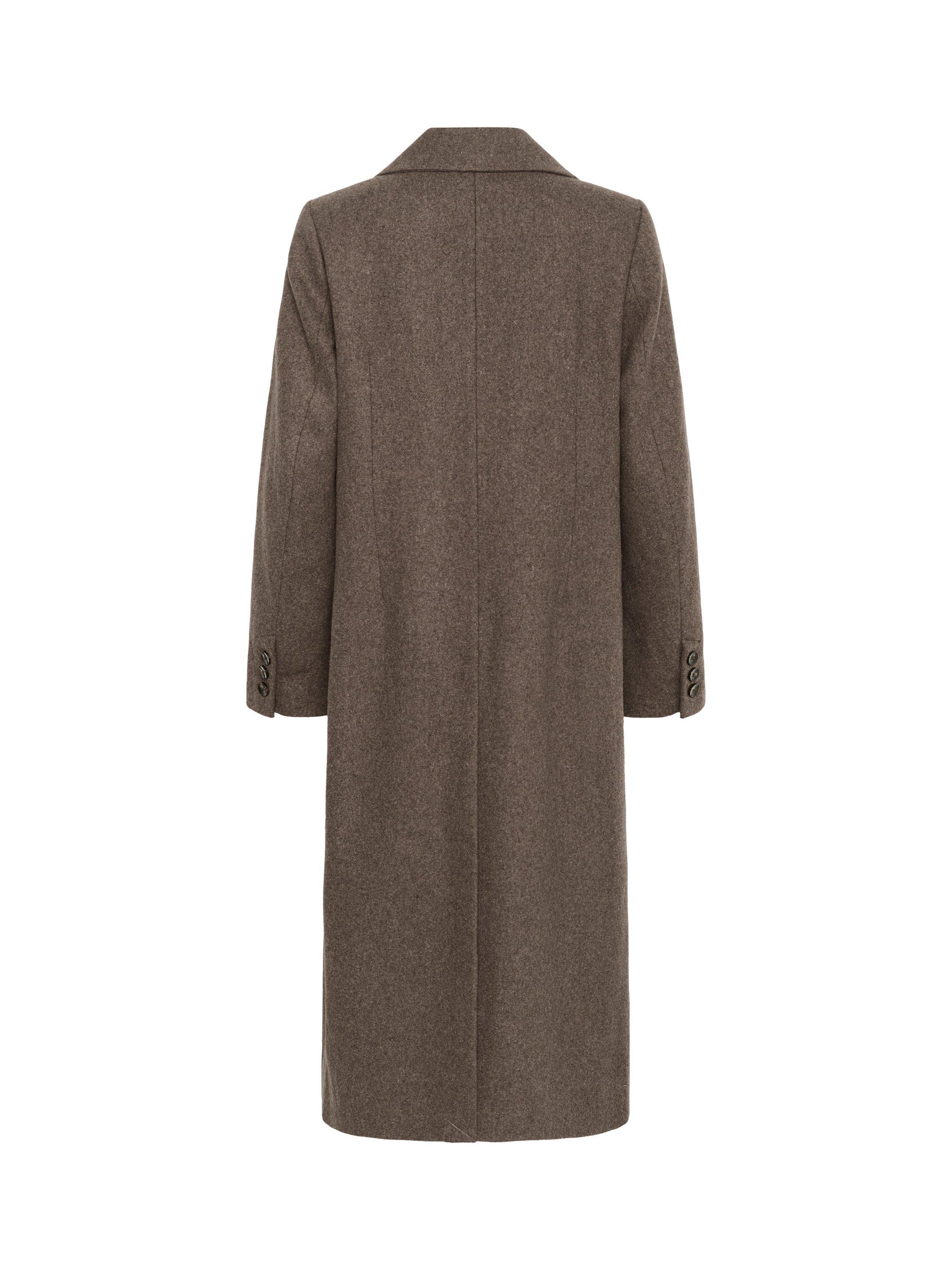 Product image 6 of 6, which shows Part Two Sirina Wool Blend Coat, Dark Walnut Melange, 8