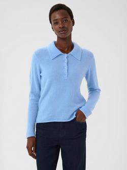 Part Two Silya Collared Wool Blend Jumper, Vista Blue, Vista Blue