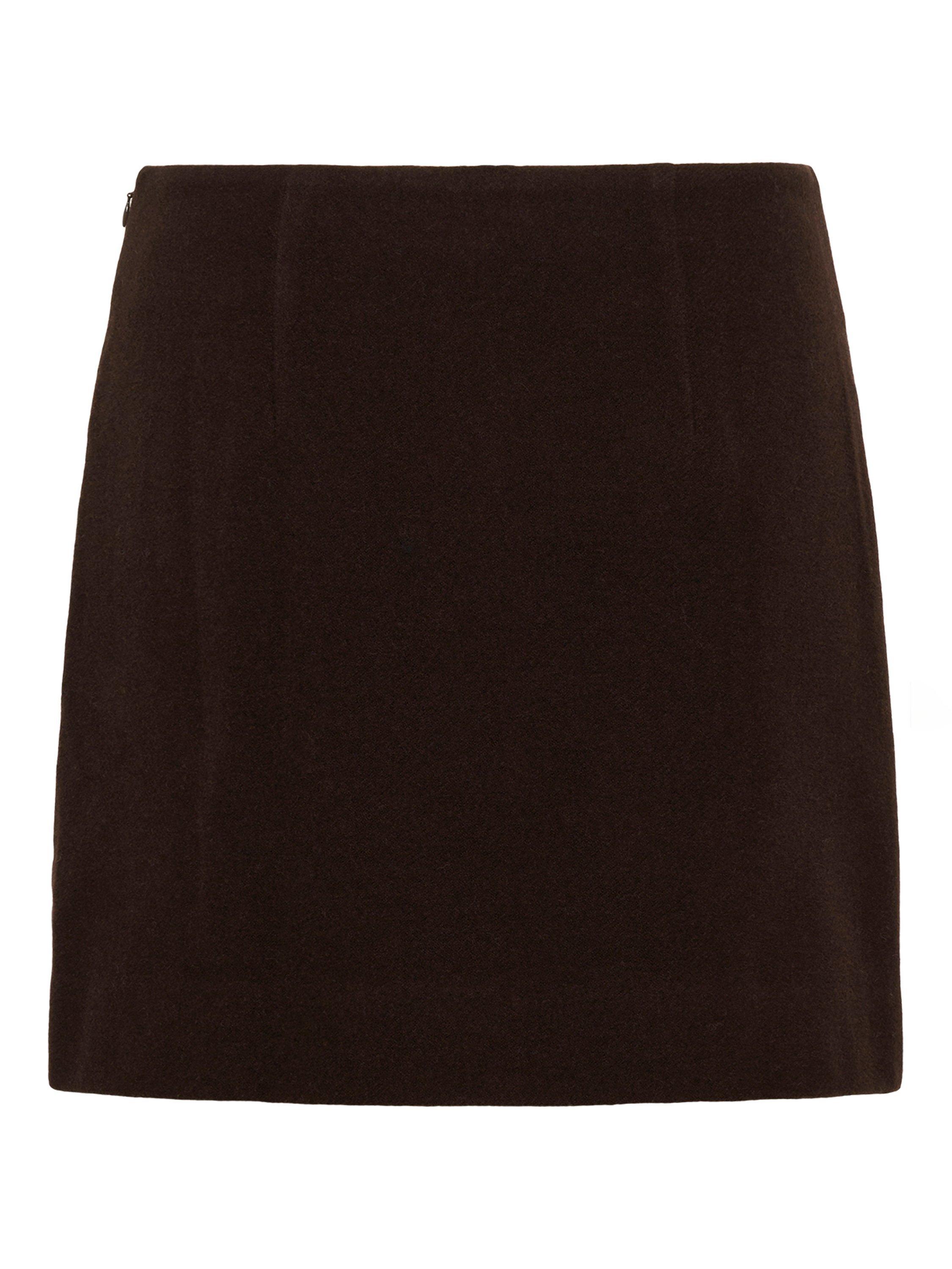Product image 6 of 6, which shows Part Two Julissa Wool Blend Mini Skirt, Ganache, 8