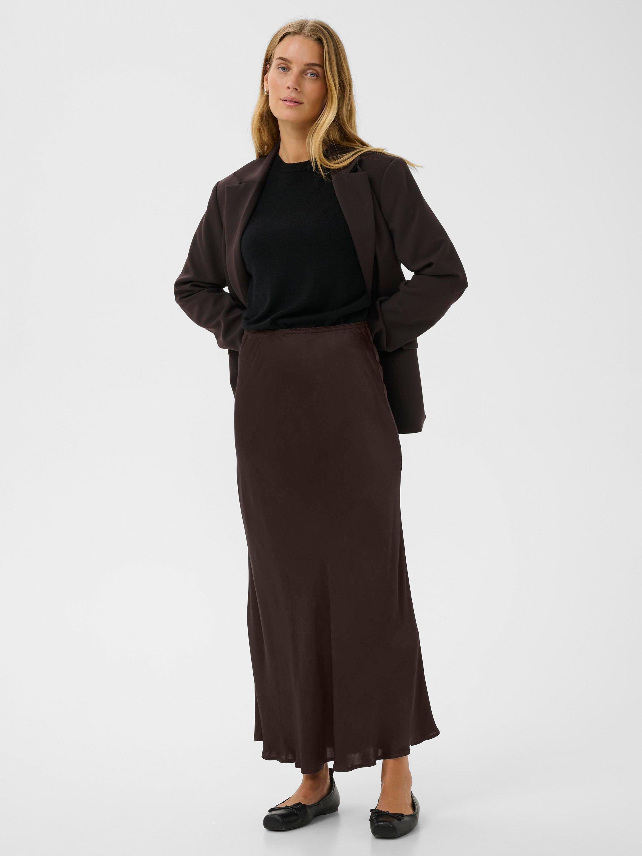 Product image 3 of 6, which shows Part Two Laurina Midi Skirt, Ganache, 8