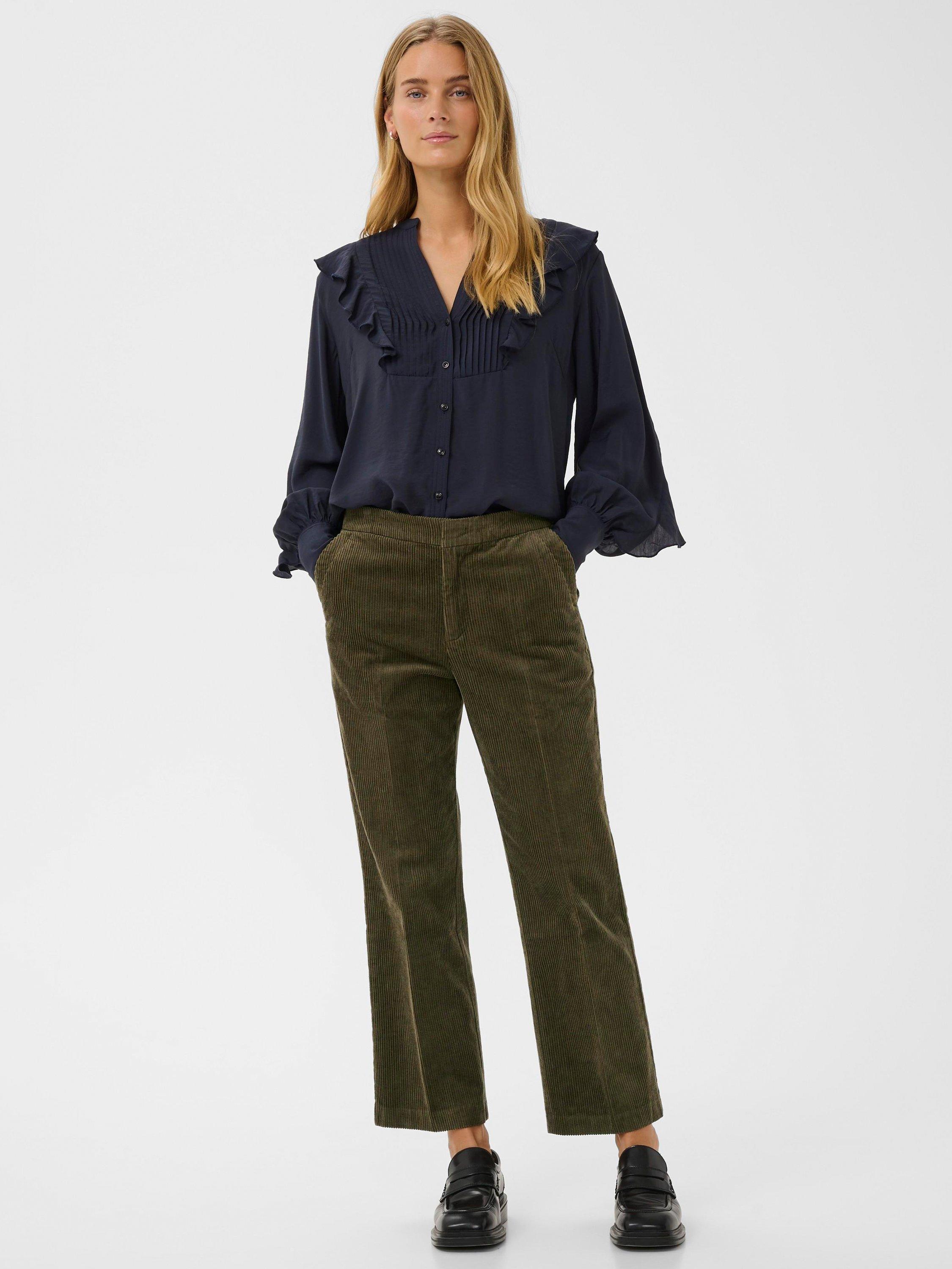 Product image 3 of 5, which shows Part Two Mishas Corduroy Trousers, Tarmac, 8