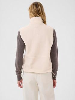 Part Two Sasja Zip Fleece Gilet, Moonbeam - view 2, Moonbeam