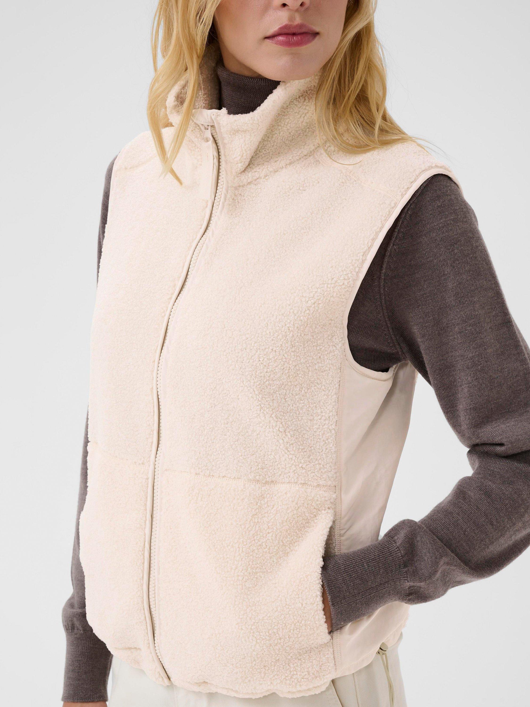 Product image 4 of 6, which shows Part Two Sasja Zip Fleece Gilet, Moonbeam, 8