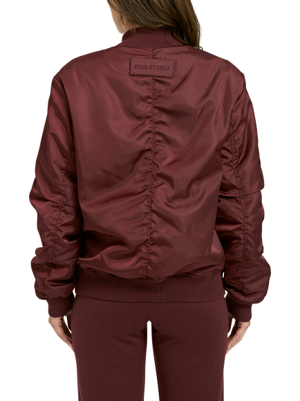 Smith & Soul Stretch Collar Bomber Jacket, Bordeaux - view 2, Bordeaux