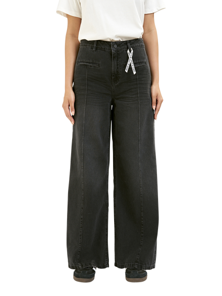 Smith & Soul High Rise Wide Leg Jeans, Black, Black