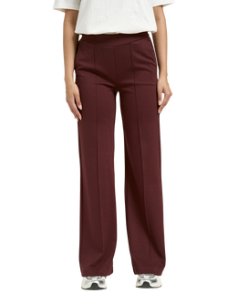 Smith & Soul Jersey Wide Leg Trousers, Bordeaux